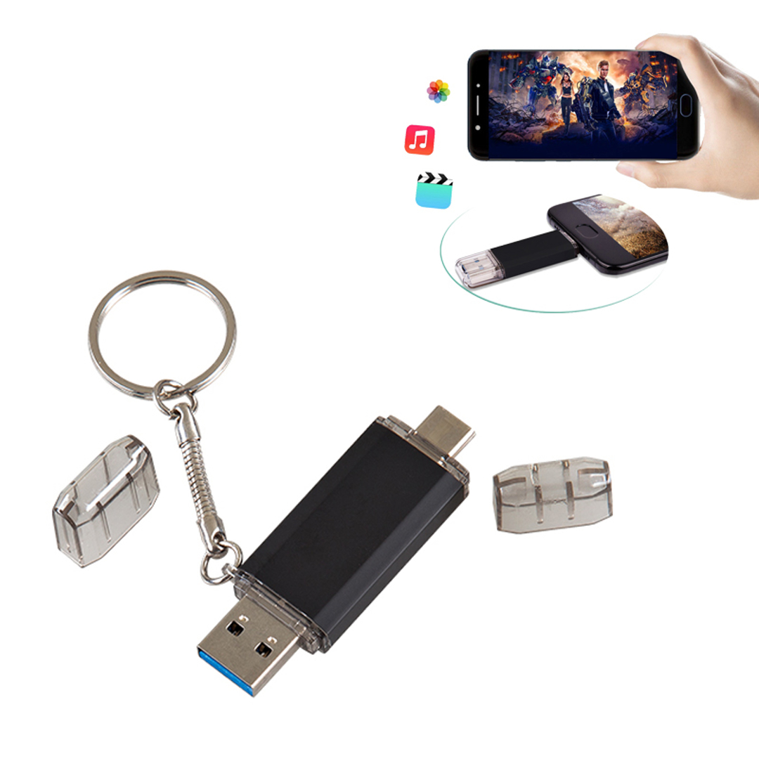 F-154-32 Siyah Kutusuz Otg Usb Bellek resmi