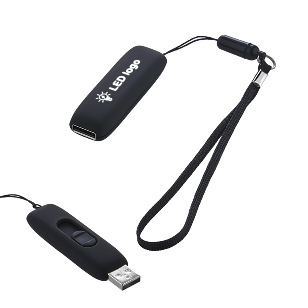 F-203-32 Siyah - Beyaz Işık Kutusuz Işıklı Rubber Usb resmi