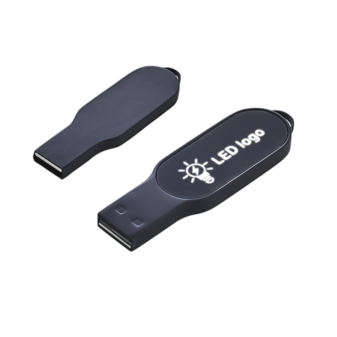 F-205-32 Siyah Kutusuz Işıklı Rubber Usb resmi